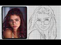 HOW TO DRAW OUTLINE OF FACE BY GRID METHOD HOW TO DRAW PERFECT FACE OUTLINE