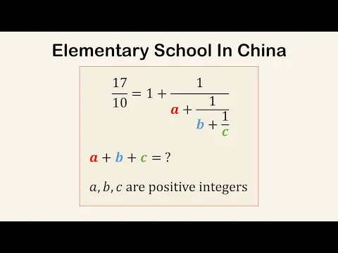 Download MP3 Can you solve this fraction question from China?