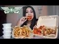 WINGSTOP 15 HOT LEMON PEPPER WINGS LARGE SEASONED FRIES MUKBANG EATING SHOW WATCH ME EAT