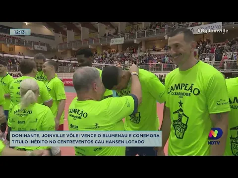 Catarinense: dominante, Joinville Vôlei vence o Blumenau e comemora título inédito no Centreventos