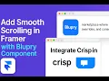 Add Smooth Scrolling in Framer Crisp Integration with Blupry Component