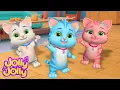 Lagu Three Little Kittens + More Nursery Rhymes | Baby Animals Songs | Jolly Jolly - Kids Songs