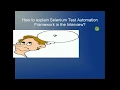 How To Explain Selenium Test Automation Framework In The Interview Automation Framework