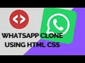 awesome whatsapp clone using HTML and CSS using mobile editor