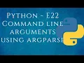 Python-E22 Command Line Arguments Argparse Module Tamil