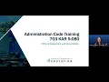 Administration Code Training 2025