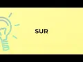 What is the meaning of the word SUR