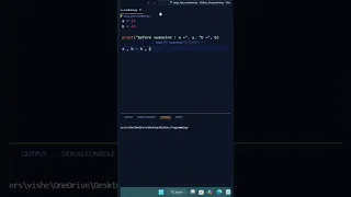 Python Program to Swap two Numbers without using third variable