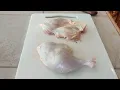Debone a whole chicken leg quarter fast