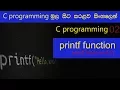 How to print something on screen in c