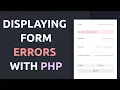 How to Display Form Errors with PHP How to Handle a Form with PHP English Subtitles