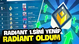 RADIANT 1.SİNİ YENİP RADİANT OLDUM !! RANK ATLAMA VALORANT