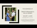Timothy Breneman Joelle Graber Wedding - August 1 2020 11 a m EST