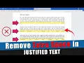 Remove Extra Space in JUSTIFIED TEXT with MS Word