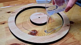 Download Wall Clock of Wood and Epoxy with LED. Solar Eclipse MP3