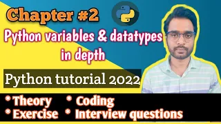 Chapter 2 - python variables and datatypes Python hindi tutorial
