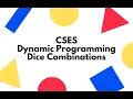 CSES Dynamic Programming Dice Combinations