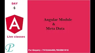 Day 4 Angular Module Meta Data