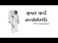 Space Unit Homeschool Worksheets free download