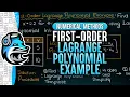 First Order Lagrange Polynomial Example Numerical Methods