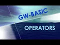 GW-BASIC OPERATORS
