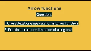 Cracking the JavaScript Coding Interview Part 8 Question Arrow ES6 Function