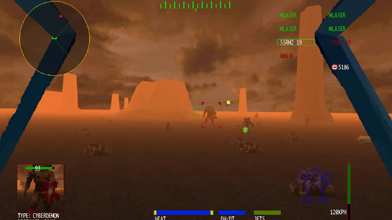 MechDoomer (Gameplay) - Mechwarrior 2 Doom mod