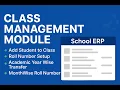 Class Management Module Add Students Roll No Setup Academic Transfer School ERP Demo