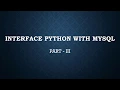 Interface Python With Mysql Part III
