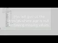EDA Exploratory Data Analysis - Finding and Removing missing values from the dataset in Python