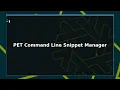Manage Linux Command Line snippets with PET
