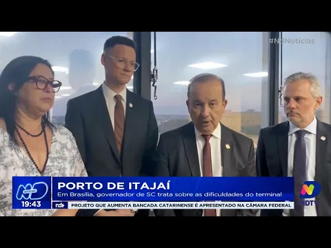 Porto de Itajaí: em Brasília, governador de SC trata sobre as dificuldades do terminal