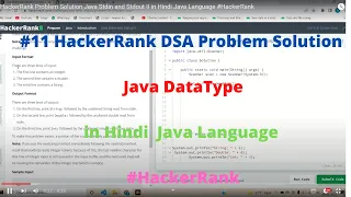 HackerRank Java Data Type DSA Problem Solution in Hindi in Java