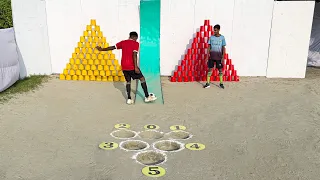 Who Will Win the Ultimate Football Shot Scoring Challenge? ⚽🔥 Watch Until the End to Find Out!