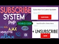 Subscribe system in PHP and ajax Newsletter email subscription system in PHP source code