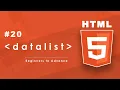 HTML Datalist Tag Feature HTML Full Course 2026 Class