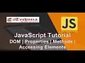 17 JavaScript Tutorial Document Object Model DOM Properties Methods Accessing Elements