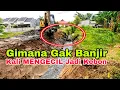 Lagu kali mengecil jadi kebon singkong \u0026 sayur. proses pemindahan ponton di area polder kali buwek
