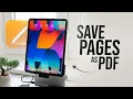 How to Save a Pages Document as a PDF on iPad tutorial