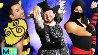 Men Try On Hilarious Halloween Costumes From Amazon