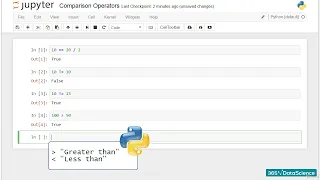 112 Comparison Operators OTHER PYTHON OPERATORS DATA SCIENCE TUTORIAL BEGINNER COURSE BOOTCAMP