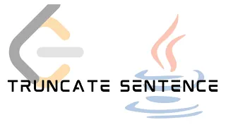 LeetCode 1816 Truncate Sentence Solution in JAVA
