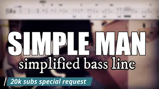 Simple Man in C - Lynyrd Skynyrd Simplified bass line with tabs