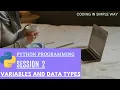 Variables and Data types SESSION - 2