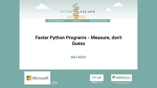Mike Muller - Faster Python Programs