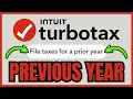 How To FILE Previous Year s TAX RETURN On TurboTax QUICK EASY 2026