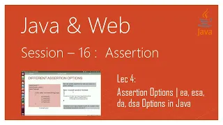 Assertion assert Statement in Java Assertion Options ea esa da dsa Options in Java