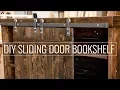 Create A DIY Sliding Door Bookshelf