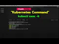 Kubernetes-Command Preethi DevOps kubectl exec - it