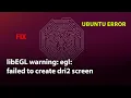 Download Lagu UBUNTU FIX:  libEGL warning: egl: failed to create dri2 screen